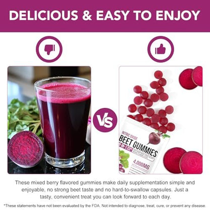 ECHTEYUN Super Beetroot Gummies, 8 in 1 Beet – Sugar Free & Delicious: Enjoy the natural taste of beetroot – Image 14