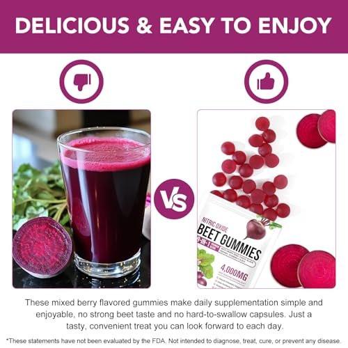 Total Beets Soft Chews, Beet Root Gummies with Vitamins C & B12, L-Arginine & L-Citrulline, Grapeseed Extract, Antioxidants, Healthy Energy Supplement with Elite Ingredients, Heart Health Superfood (1) - görsel 1