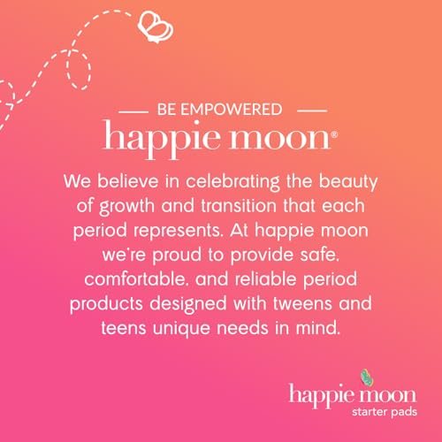 Happie Moon Organic Cotton Cover Tween & Teen Period Pads | Ultra Thin Pads with Wings | Chlorine-Free & Fragrance-Free | Starter & Small Variety Pack, 20 Count - görsel 8