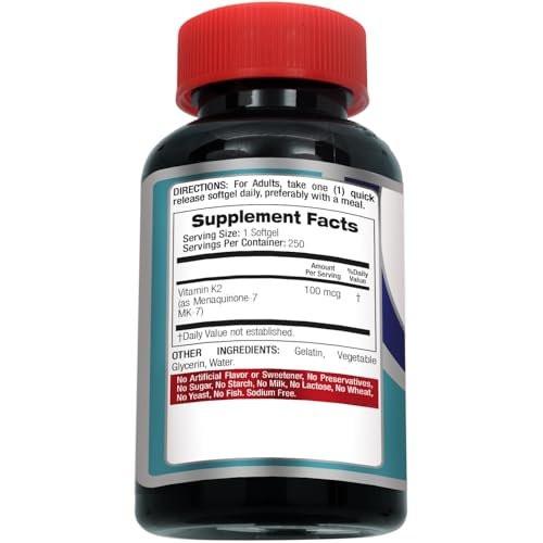 FITO MEDIC'S Lab | Vitamin K2 | K2 Vitamin Supplement | Vitamin K | 250 Softgels | 100 mcg - görsel 17