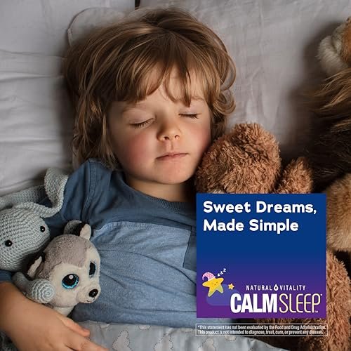 Natural Vitality Kids Calm Sleep Melatonin | 1mg Chewable Tablets | 100% Drug Free | Nighttime Grape Flavored Supplement | 60 Count - görsel 4