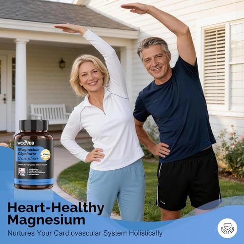 12-in-1 Magnesium Complex 350mg | High Absorption Magnesium Glycinate, Citrate, Malate & Taurate | Relieve Cramps, Stress, Better Sleep | Heart, Bone & Nerve Health | 90 Vegan Capsules - görsel 8