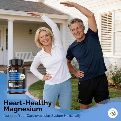 12-in-1 Magnesium Complex 350mg | High Absorption Magnesium Glycinate, Citrate, Malate & Taurate | Relieve Cramps, Stress, Better Sleep | Heart, Bone & Nerve Health | 90 Vegan Capsules