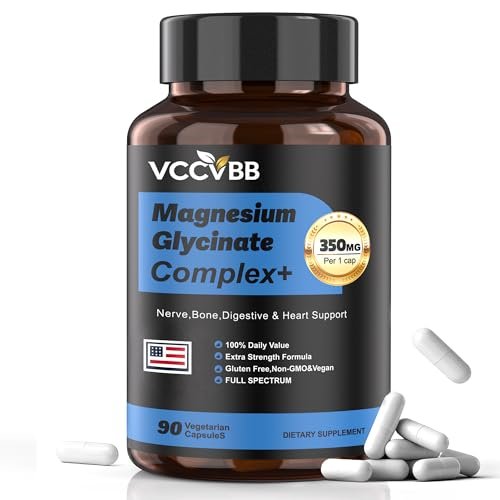 12-in-1 Magnesium Complex 350mg | High Absorption Magnesium Glycinate, Citrate, Malate & Taurate | Relieve Cramps, Stress, Better Sleep | Heart, Bone & Nerve Health | 90 Vegan Capsules - görsel 2