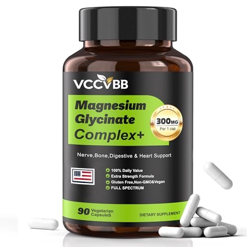 Magnesium Complex, Magnesium Glycinate, Elemental Magnesium Supplement with Oxide, Taurate, Citrate, Orotate & Aspartate, Supports Muscle Relaxation, Heart Health, Sleep & Energy | Vegan (300mg) - görsel 5