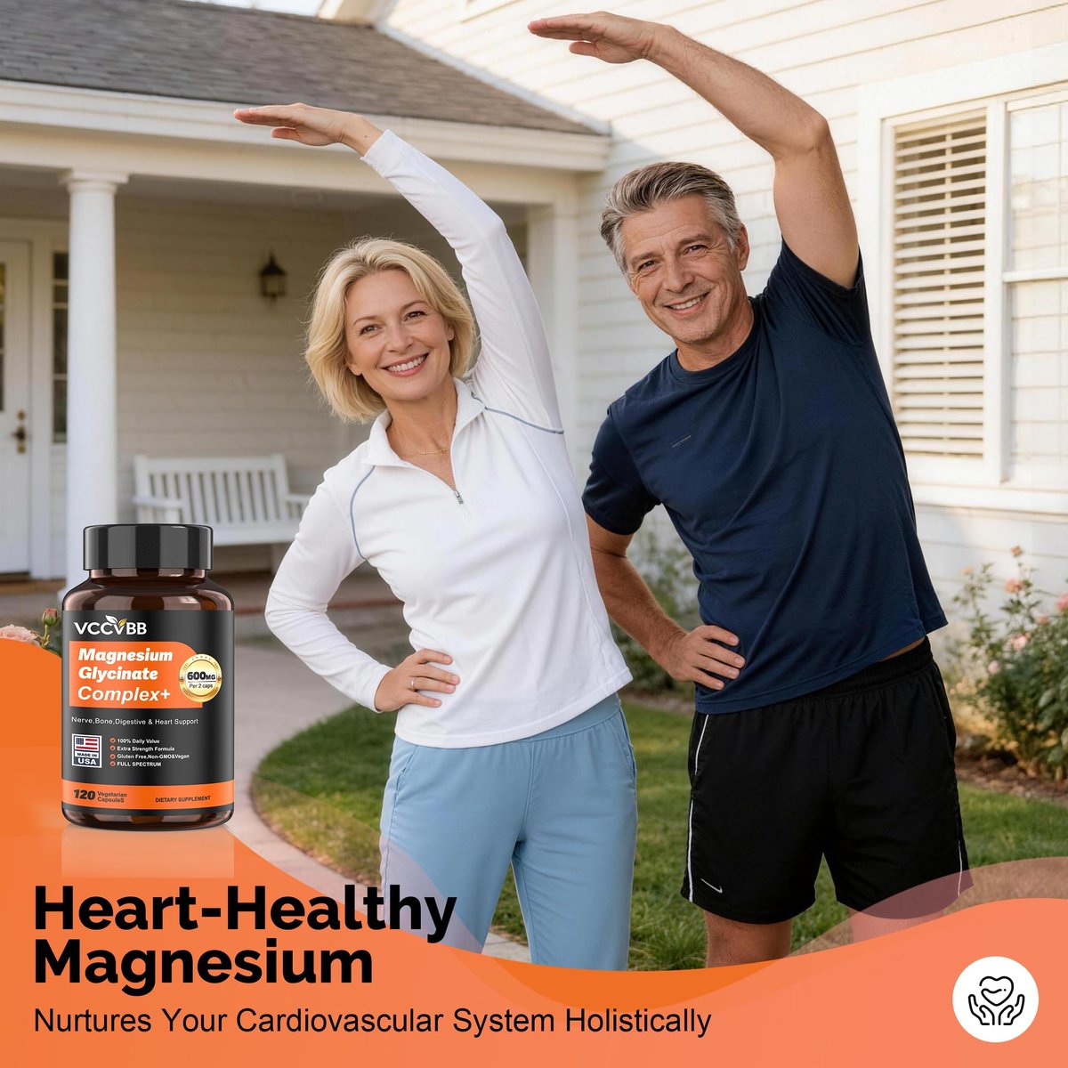 Magnesium Complex for Women & Men 600mg, 12-in-1 High Absorption Magnesium Glycinate, Citrate, Malate & Taurate | Relieve Cramps, Stress, Sleep | Heart, Bone & Nerve Health | 120 Vegan Capsules - görsel 7