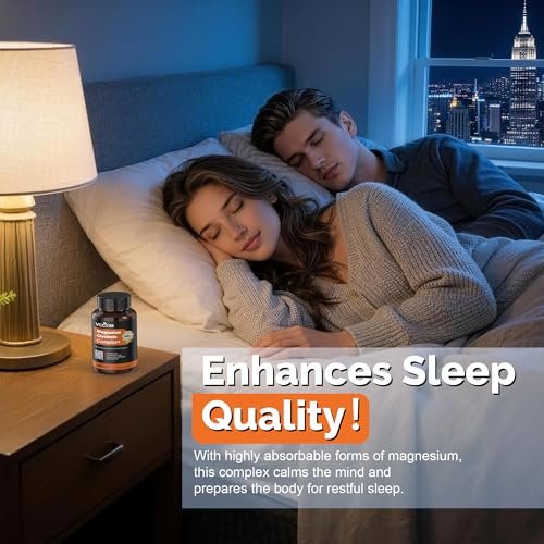 Magnesium Complex for Women & Men 600mg, 12-in-1 High Absorption Magnesium Glycinate, Citrate, Malate & Taurate | Relieve Cramps, Stress, Sleep | Heart, Bone & Nerve Health | 120 Vegan Capsules - görsel 6
