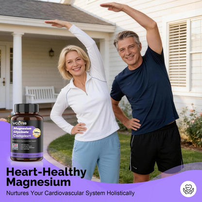 Magnesium Complex, Magnesium Glycinate, Elemental Magnesium Supplement with Oxide, Taurate, Citrate, Orotate & Aspartate, Supports Muscle Relaxation, Heart Health, Sleep & Energy | Vegan (700mg)