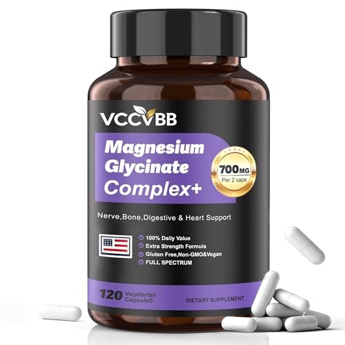 Magnesium Complex, Magnesium Glycinate, Elemental Magnesium Supplement with Oxide, Taurate, Citrate, Orotate & Aspartate, Supports Muscle Relaxation, Heart Health, Sleep & Energy | Vegan (700mg) - görsel 2