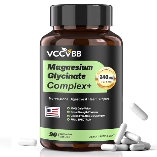 Magnesium Complex 240mg, 12-in-1 Magnesium for Men & Women, Adult Magnesium Glycinate, Citrate, Malate & Taurate | Relieve Cramps, Stress, Better Sleep | Heart, Bone & Nerve Health | 90 Vegan Capsules - görsel 5