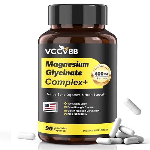 400mg Magnesium Complex for Men & Women, 12-in-1 Magnesium Glycinate, Citrate, Malate & Taurate | Relieve Cramps, Stress, Better Sleep | Heart, Bone & Nerve Health | 90 Vegan Capsules - görsel 1