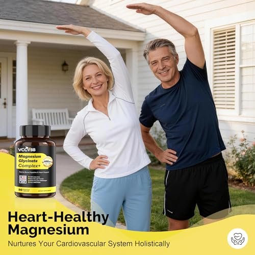 400mg Magnesium Complex for Men & Women, 12-in-1 Magnesium Glycinate, Citrate, Malate & Taurate | Relieve Cramps, Stress, Better Sleep | Heart, Bone & Nerve Health | 90 Vegan Capsules - görsel 7