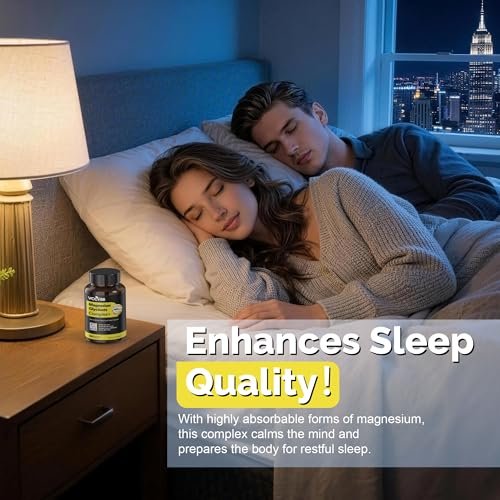 400mg Magnesium Complex for Men & Women, 12-in-1 Magnesium Glycinate, Citrate, Malate & Taurate | Relieve Cramps, Stress, Better Sleep | Heart, Bone & Nerve Health | 90 Vegan Capsules - görsel 5