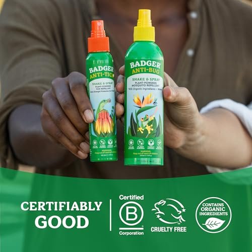 Badger Bug Spray, 3-Hour DEET-Free Mosquito – DEET-Free Protection: No harsh chemicals like DEET; uses only – Image 1