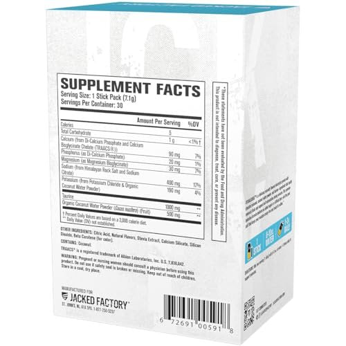 Jacked Factory HYDRASURGE Electrolyte Powder - Hydration Supplement w/Key Minerals, Himalayan Sea Salt, Coconut Water - Keto Friendly, Naturally Sweetened - 60 Servings, Refreshing Lemonade - görsel 7