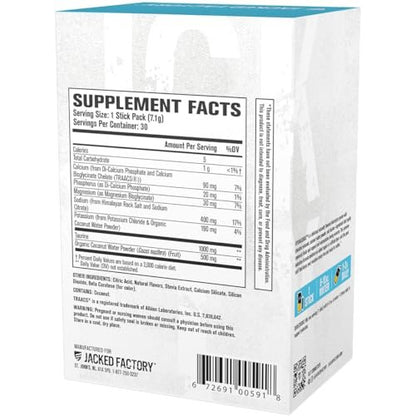 Jacked Factory HYDRASURGE Electrolyte Powder - Hydration Supplement w/Key Minerals, Himalayan Sea Salt, Coconut Water - Keto Friendly, Naturally Sweetened - 60 Servings, Refreshing Lemonade