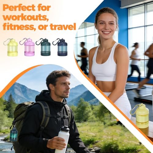BooMetCheer 2 Pack Protein Powder Container – Large Capacity: Each container holds a generous amount of protein – Image 2