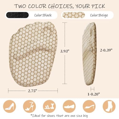 Zaiwoo Ball of Foot Cushions for Women (2 Pairs Foot Pads), High Heel Inserts, Metatarsal Pads Women, Pain Relief and Comfort, Anti Slip, Invisible - görsel 1