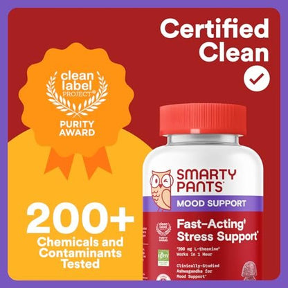 SmartyPants Adult Stress Support Gummies: – Other Ingredients: Organic tapioca syrup, organic cane sugar, pectin, – Image 11