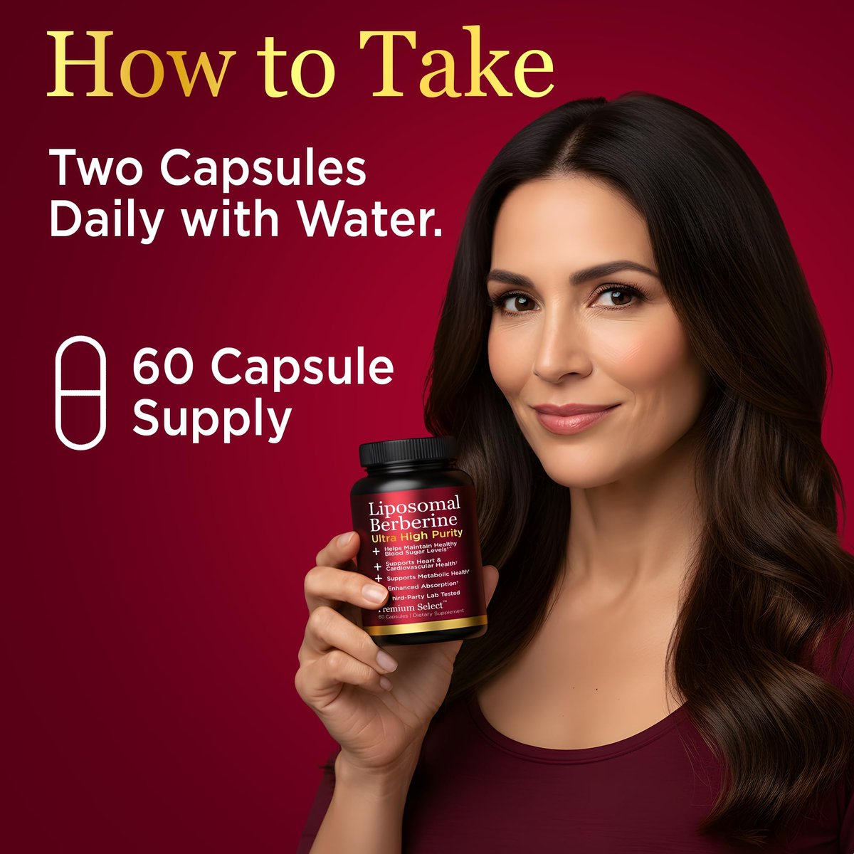Premium Select Nutrition Liposomal Berberine HCL Capsules Supplement for Men and Women - 60 Capsules, 30 Servings - Third Party Tested, Made in USA - görsel 7