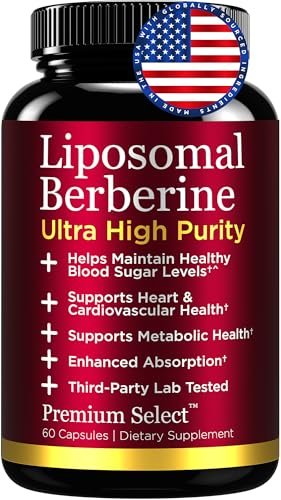 Premium Select Nutrition Liposomal Berberine HCL Capsules Supplement for Men and Women - 60 Capsules, 30 Servings - Third Party Tested, Made in USA - görsel 2