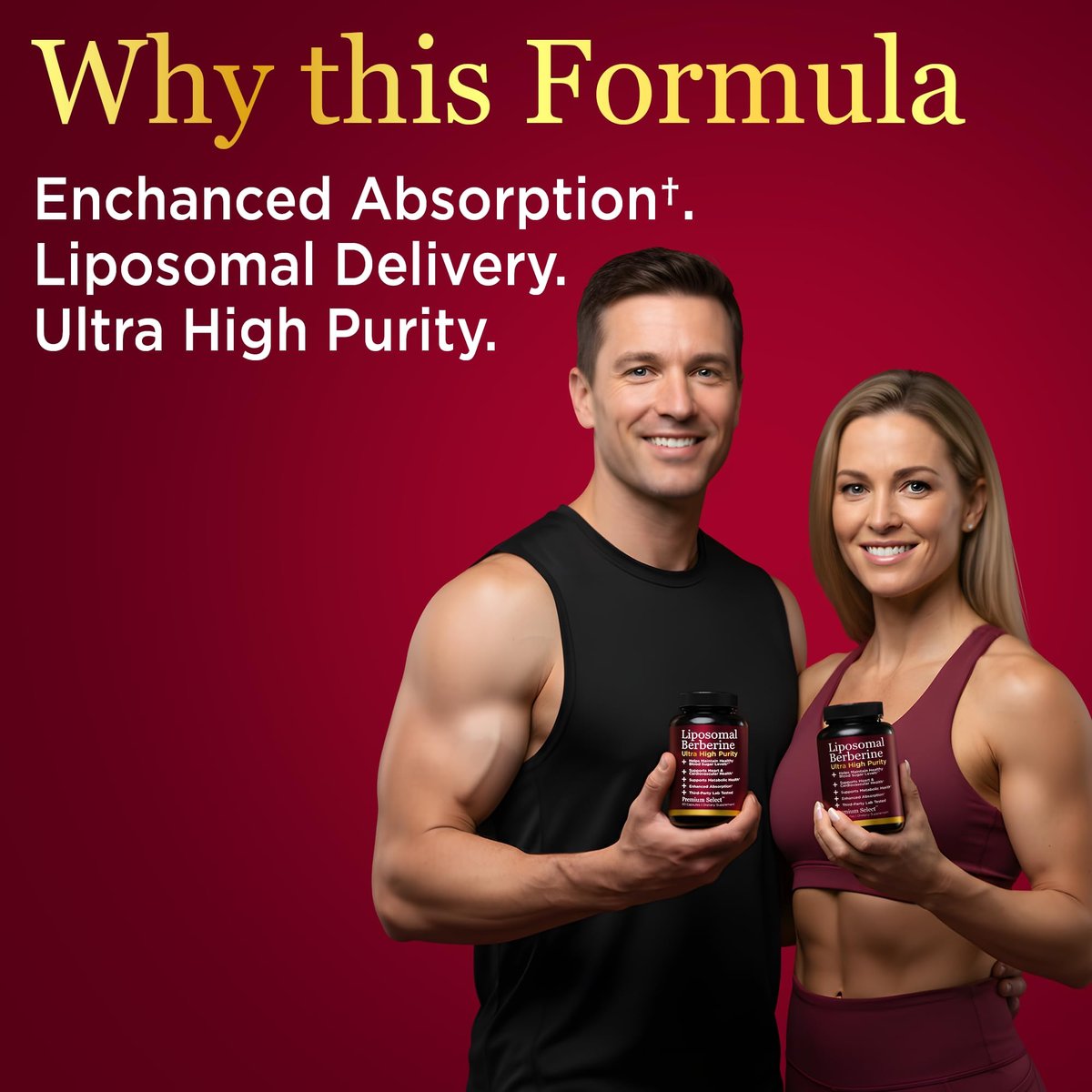 Premium Select Nutrition Liposomal Berberine HCL Capsules Supplement for Men and Women - 60 Capsules, 30 Servings - Third Party Tested, Made in USA - görsel 5