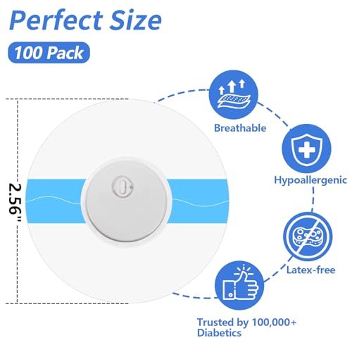 funpatch 100Pack Freestyle Sensor Covers for Libre 3 Plus, Waterproof Libre 3 Plus Sensor Covers CGM Tape Transparent Full Cover Patch Hypoallergenic Latex-Free Long Stay for 15 Days - görsel 10