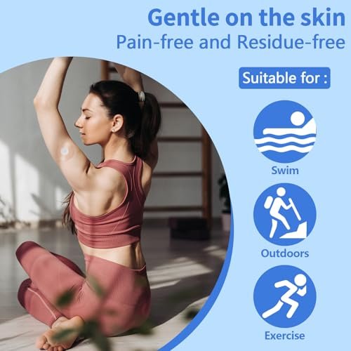 funpatch 100Pack Freestyle Sensor Covers for Libre 3 Plus, Waterproof Libre 3 Plus Sensor Covers CGM Tape Transparent Full Cover Patch Hypoallergenic Latex-Free Long Stay for 15 Days - görsel 14