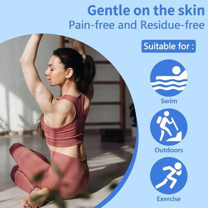 funpatch 100Pack Freestyle Sensor Covers for Libre 3 Plus, Waterproof Libre 3 Plus Sensor Covers CGM Tape Transparent Full Cover Patch Hypoallergenic Latex-Free Long Stay for 15 Days