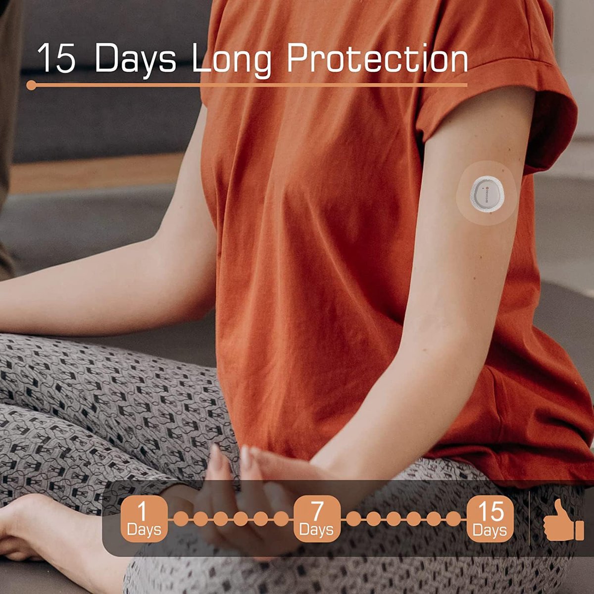 funpatch 100Pack Adhesive Patch for Dexcom G7, Waterproof G7 & Stelo Over Patch CGM Tape Stelo Overpatch Pre-Cut Hole Hypoallergenic Latex-Free Long Stay for 15 Days - görsel 8