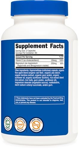 Nutricost Magnesium Glycinate + Malate – Vegan & Gluten-Free: Made with plant-based ingredients and free from – Image 3