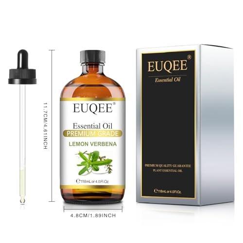 EUQEE Lemon Verbena Essential Oil 118ml - Pure & Natural Citrus Scent Oil for Diffuser, Skincare, Morning Rituals & Aromatherapy, Large Bottle with Dropper - görsel 5