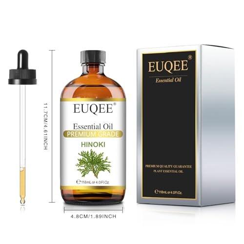 EUQEE Hinoki Essential Oil 118ml/4Fl Oz Pure Japanese Hinoki Oil Premium Natural Wood Scent Aromatherapy Oil with Glass Dropper for Meditation, Skincare, Diffuser, DIY Soap, Home Spa - görsel 9