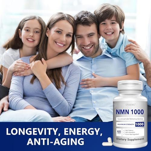 NMN 1000mg Per Serving Maximum Strength - 99% Pure NMN (Nicotinamide Mononucleotide) for NAD, Cell, Immune, Energy, Anti-Aging & Longevity, Stabilized NMN Supplements 1000mg - 60 Veggie Capsules - görsel 9