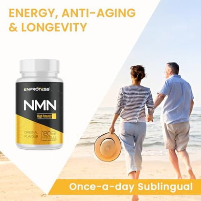 Sublingual NMN 500mg, Max Absorbency & Fast-Acting NMN Supplement（120-Day Supply）, 99% Pure NMN (Nicotinamide Mononucleotide) for NAD, Cell, Immune, Energy, Muscle, Anti-Aging, Longevity, 120 Lozenges