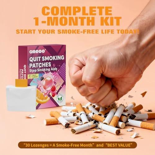 Nicotine Oral Strips, Fast-Absorbing Quit Smoking Strips 4mg, 30 Count Stop Smoking Aid with Behavioral Support Program, Fruit Flavored Nicotine Replacement Lozenges, Helps Control Cravings - görsel 2