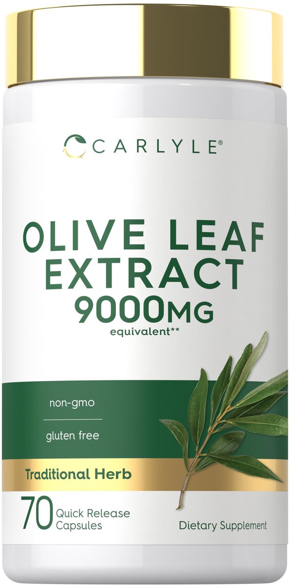 Carlyle Olive Leaf Extract Capsules | 70 Count | Non-GMO, Gluten Free | High Potency Supplement - görsel 1