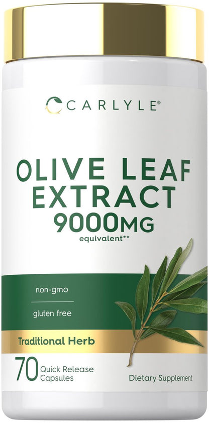 Carlyle Olive Leaf Extract Capsules | 70 Count | Non-GMO, Gluten Free | High Potency Supplement