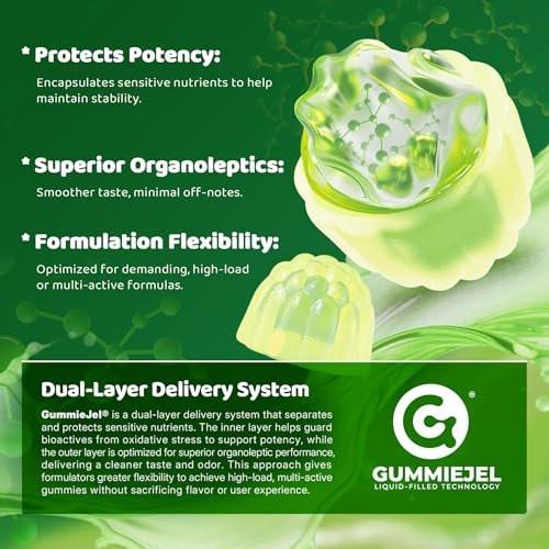 Kids Multivitamin Gummies, 20+ Super Greens Fruit Veggies Supplement Superfood Daily Fiber Gummies with Prebiotic Fiber & Probiotics for Kids Gummy Vitamins & Minerals for Tummy & Immune Support, 60Ct - görsel 14