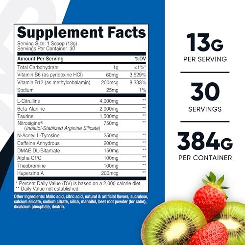 Nutricost Pre-Workout Powder (Strawberry – Easy to Mix: Simply scoop and stir with water for a smooth, clump-free – Image 4