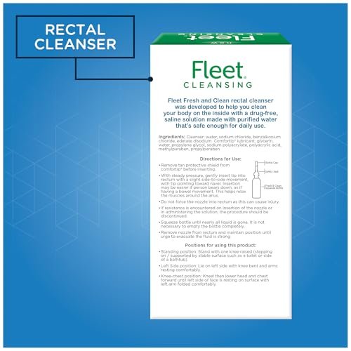 Fleet Fresh and Clean Saline Rectal Cleanser, Saline Solution Anal Douche, 2 Douche Bottles, 4.5 Fl Oz - görsel 6