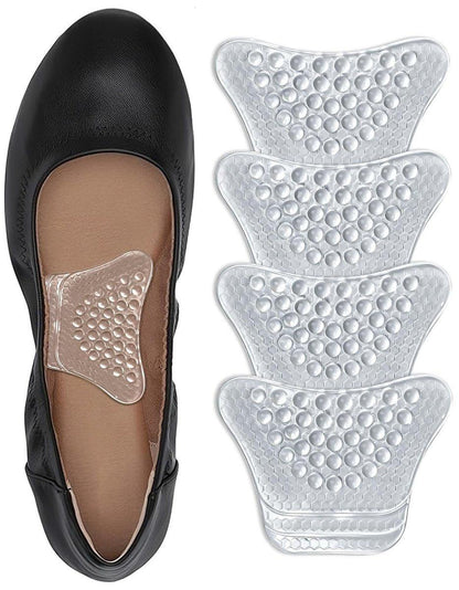 Dr. Archrevive Arch Support Inserts Women, Customizable 3-Height System for Plantar Fasciitis, Non-Slip Invisible Bio-Gel, Butterfly Contour for Heels, Flats & Sandals (2 Pairs, Low Arch)
