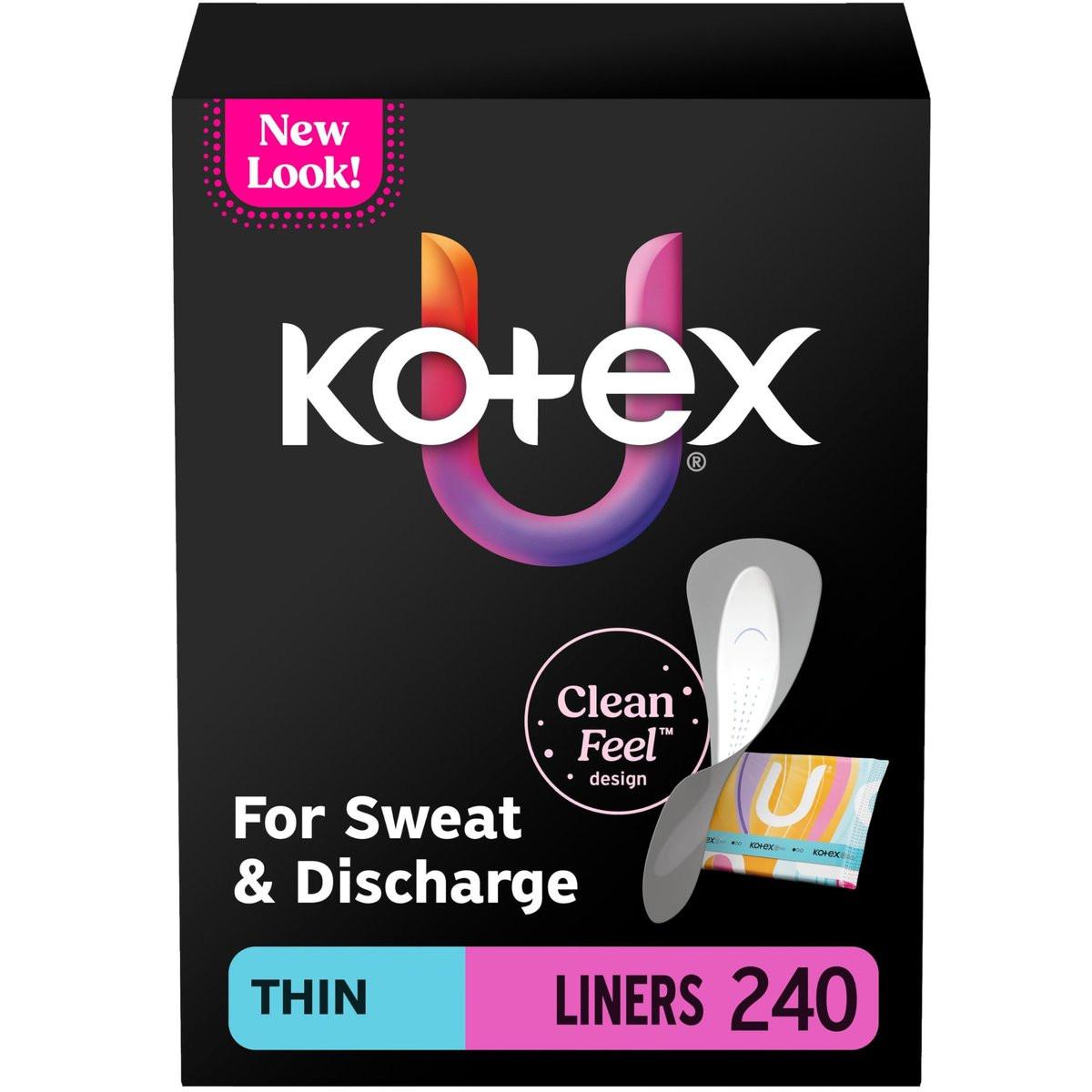 Kotex Daily Wrapped Liners, Light Absorbency, Thin, 240 Count (2 Packs of 120) - görsel 2