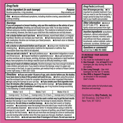 Blip Nicotine Lozenges 4mg, Stop Smoking Aid - Cherry Ice Flavor, Nicotine Replacement Therapy (27 Count), Reduce Cravings