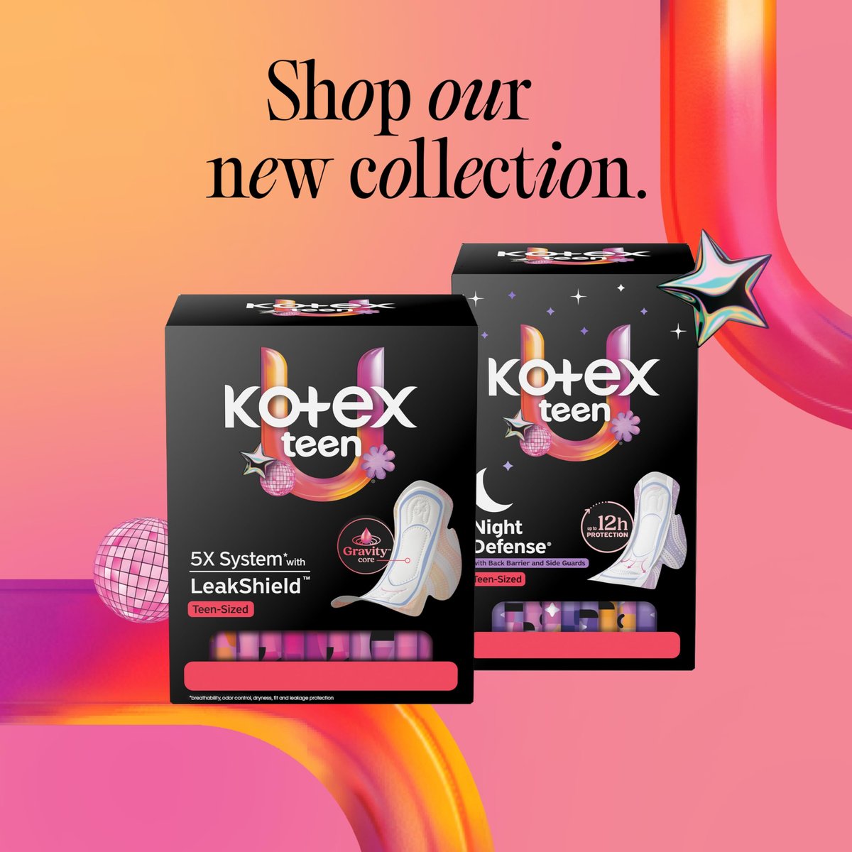 Kotex Ultra Thin Teen Pads with Wings, Heavy Absorbency, 36 Count (Packaging May Vary) - görsel 1