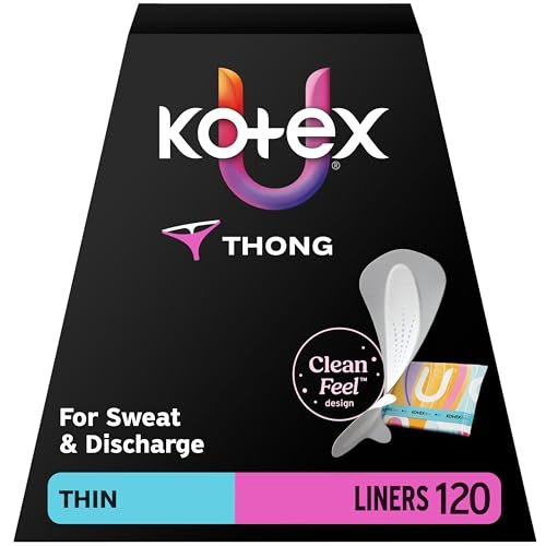 Kotex Daily Thong Liners, Wrapped, Light Absorbency, Regular Length 120 Count - görsel 1