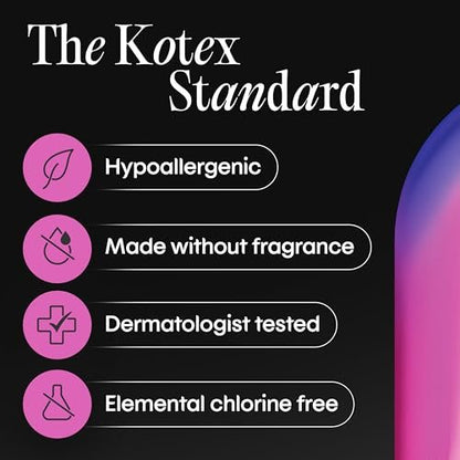 Kotex Daily Thong Liners, Wrapped, Light Absorbency, Regular Length, 58 Count (Packaging May Vary)