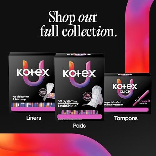 Kotex Ultra Thin Pads with Wings, Regular Absorbency, 100 Count (2 Packs of 50) - görsel 14