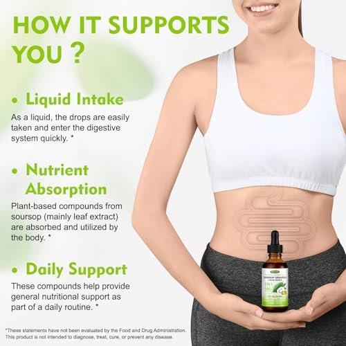 HIIHONE (2 Pack) 8-in-1 Soursop Bitters Liquid – Soursop Leaf Extract Drops with Sea Moss, Ashwagandha & Turmeric for Immune, Liver, Antioxidant & Sleep Support, Lemon Lime Flavor, 1 Fl Oz - görsel 8