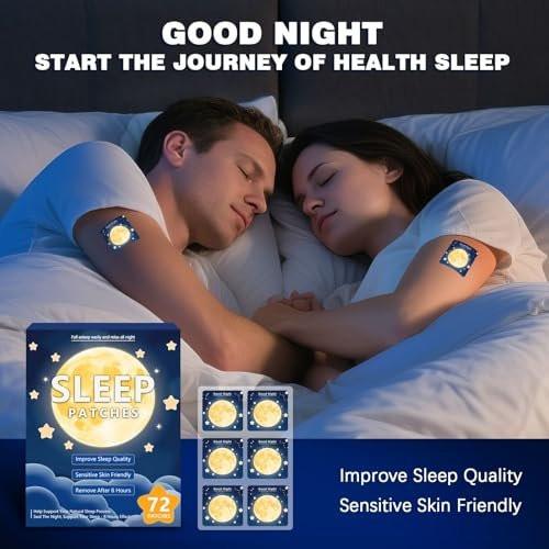 Kensem 72 Sleep Patches for Adults Extra Strength, All-Natural Deep Sleep Support with Valerian, Melatonin & Magnesium, Gentle Night Comfort Sleeping Patches for Women & Men, Wake Up Refreshed - görsel 13